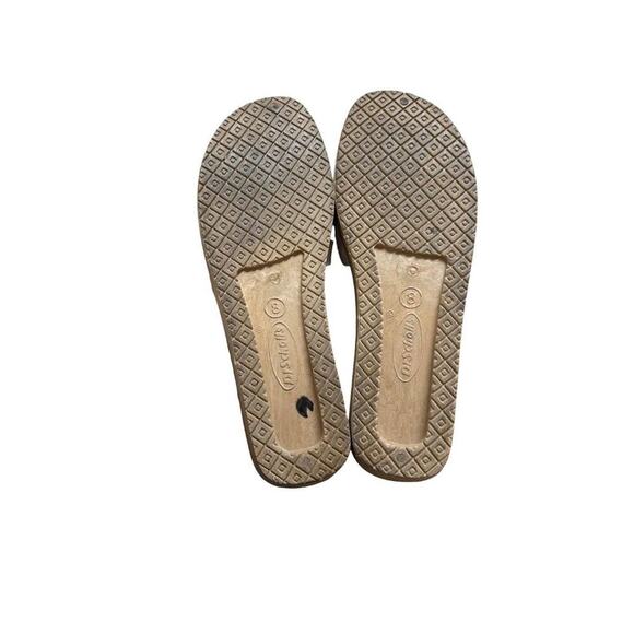 VTG. DR.‎ SCHOLL'S WHITE LEATHER BUCKLE SANDALS SLIDES SIZE 8. - Picture 7 of 7